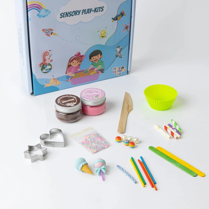 Candyland Mini DIY Activity Kit | Candy, Cupcake, Popsicle  Activity Box | 2 to 7 Years | Playdough Kit