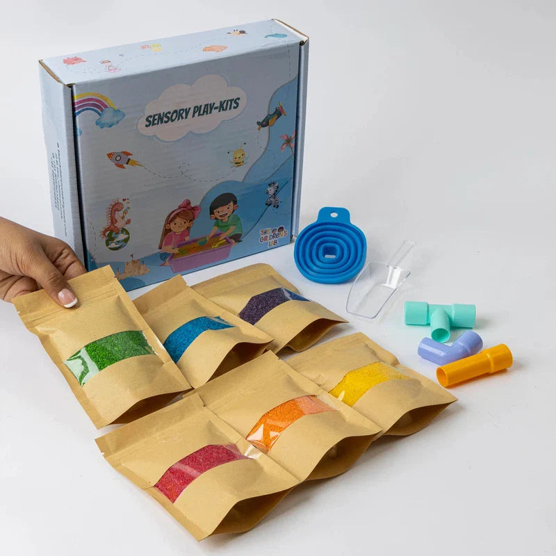 Sensory Rainbow Rice Mini Kit for Toddlers/Kids Packs of
