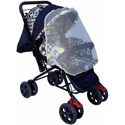 Baby Twin Stroller Pram (Black, Blue)