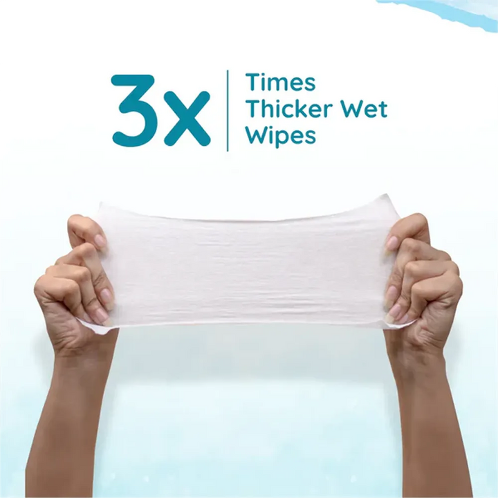 Mother Sparsh 99% Pure Water Unscented Baby Wipes | Extra Gentle | Extra Thick | Pack of 2 (72 Pieces each)