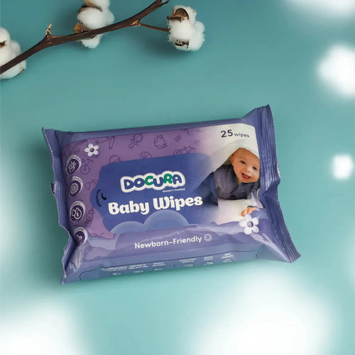 Docura Baby Wipes - 25 Wipes | Newborn-Friendly