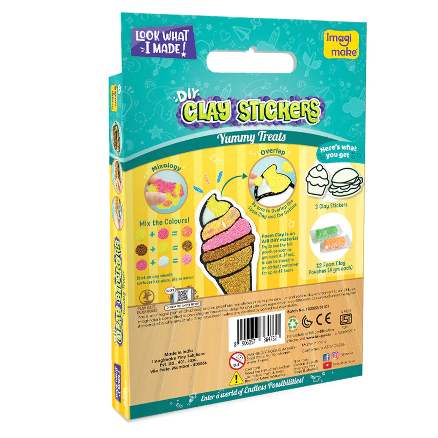 Clay Stickers -  DIY Yummy Treats Craft Kit (3-8 Years)