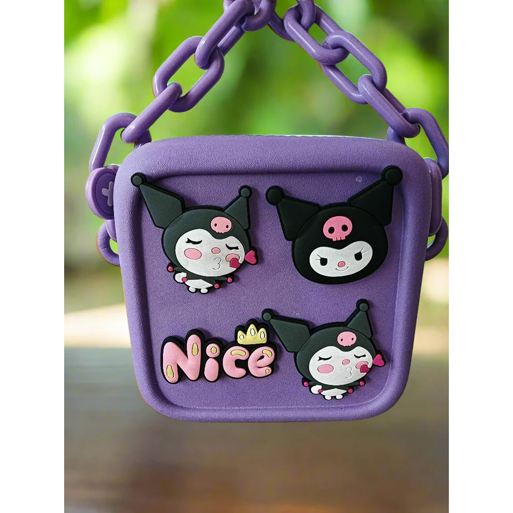 Dual Strap Sling/Hand Bag with Cartoon Charms (4-8 Years) | Assorted Colors