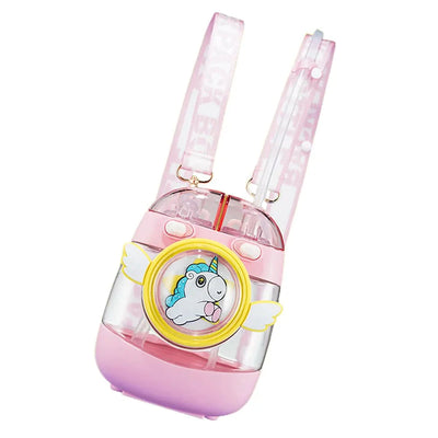 Backpack Style Two way Lid Sipping Water Bottle (1 litre) | Pink