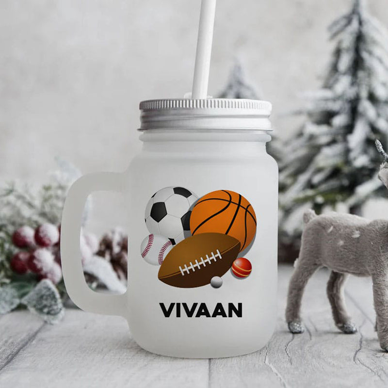 Personalised Frosted Mason Jar - (COD not Available)