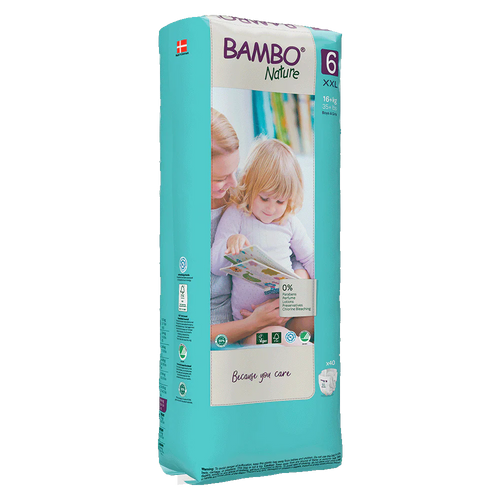 Bambo Nature (6-XXL) Diapers | 40 Diapers | 16+ Kg | 35+ lbs