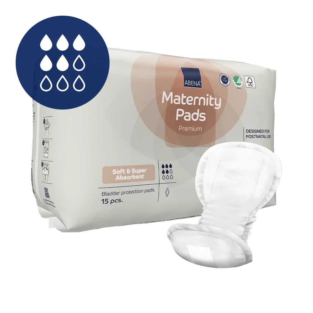 Abena (Bambo Nature) Maternity Pads Premium - 15 Pieces