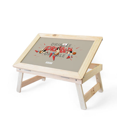 Personalised Wooden Foldable Desk with a Canvas Cotton Handle (COD Not Available)