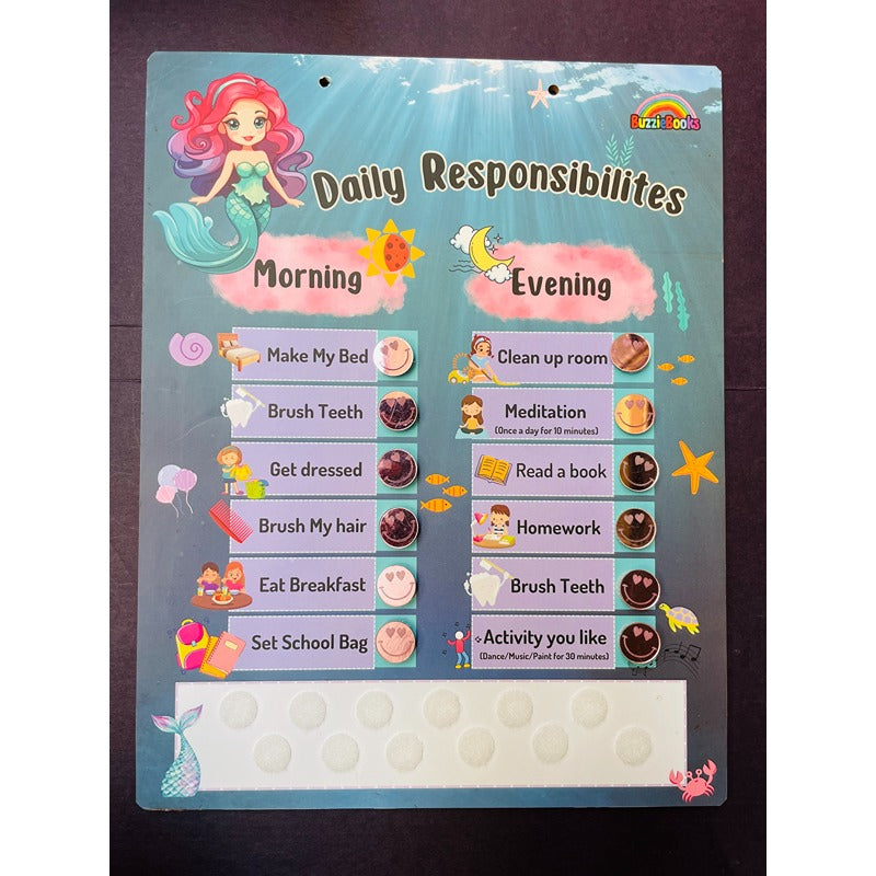 Daily Responsibility Board - Mermaid