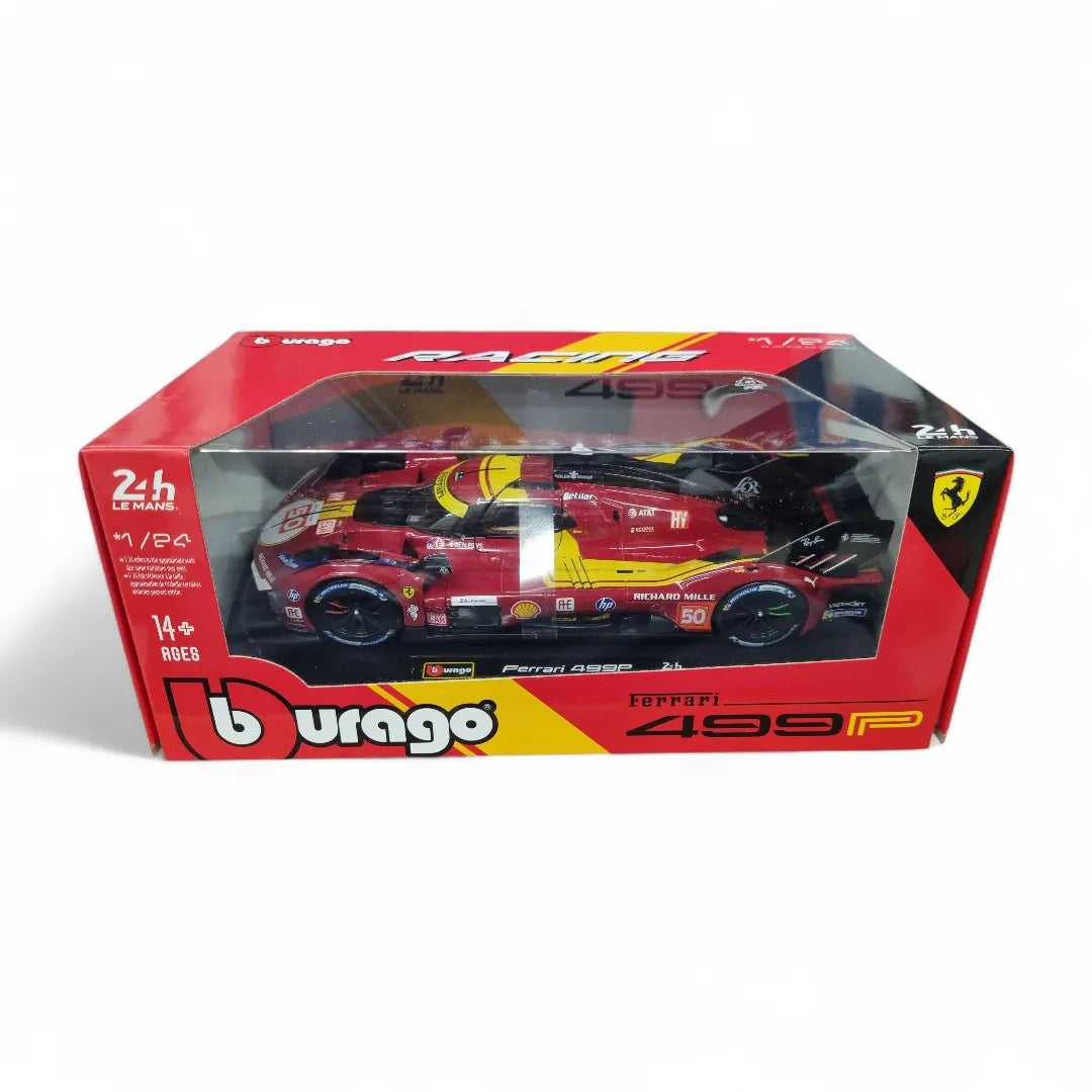 Bburago Original Ferrari 499P Licensed Diecast Car (50) | 1:24 Scale Model (14 Years Till Grown Ups)