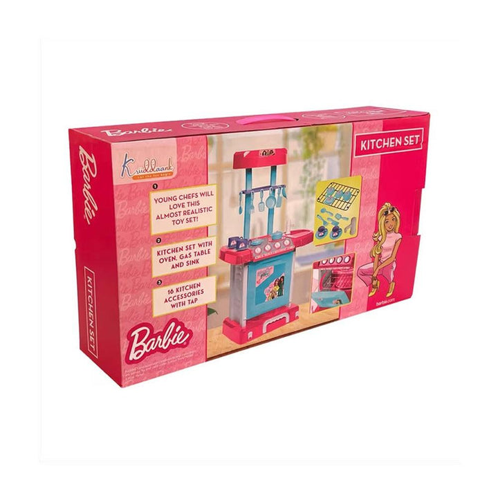 Mattel Original Barbie 26 Pieces Chef Kitchen Playset - Realistic Lights, Sounds & Accessories (3-8 Years)