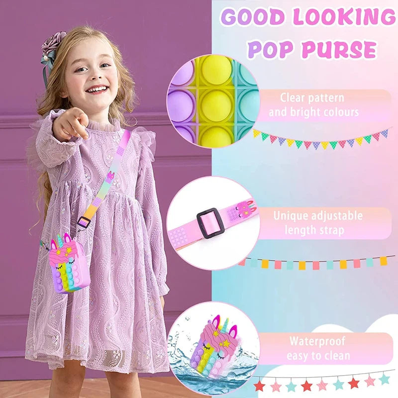 Pop It Unicorn Bag For Girls