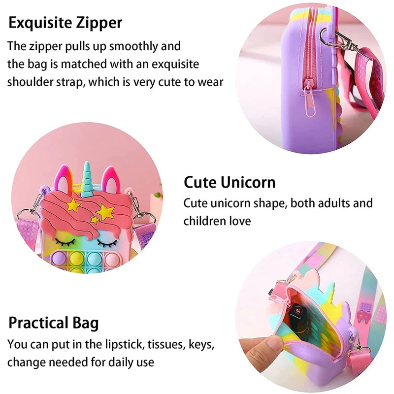 Pop It Unicorn Bag For Girls