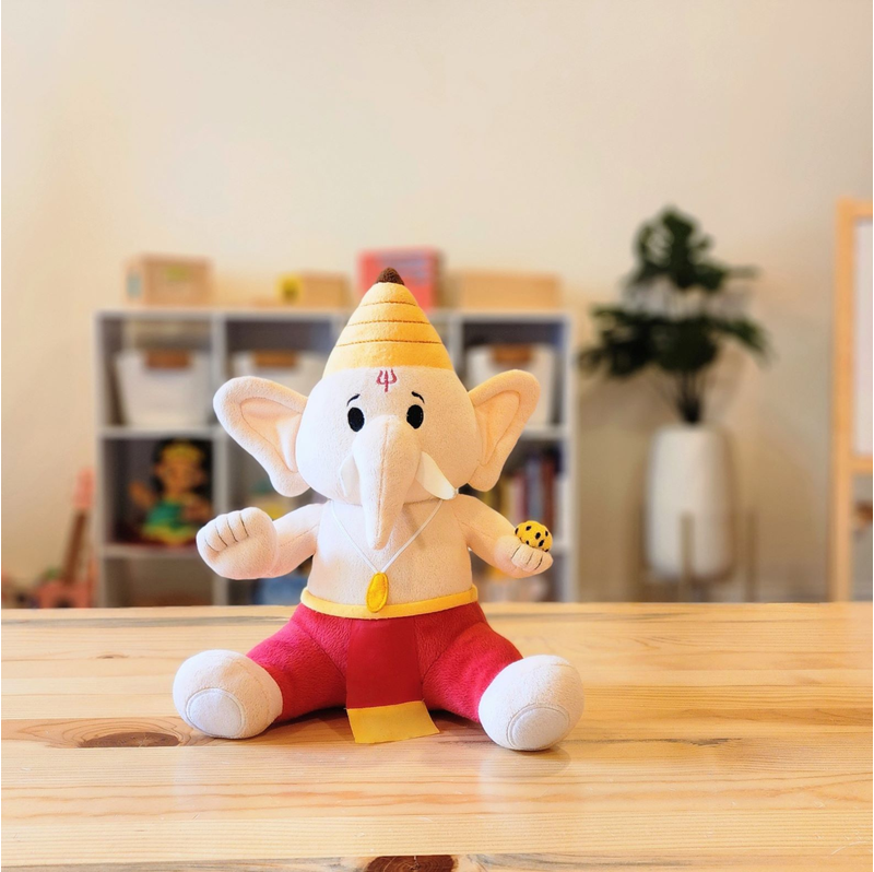 Baby Ganesh (Small 7") Mantra Singing Plush Toy