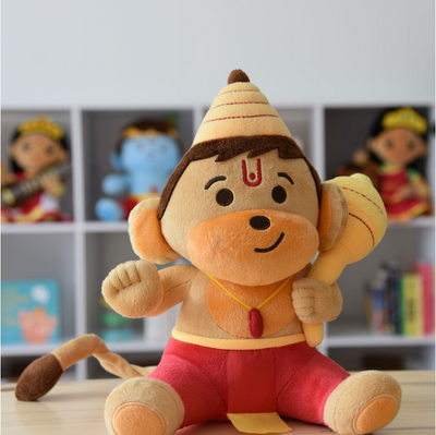 Personalised Baby Hanuman (Medium 11 Inch) Mantra Singing Plush Toy (COD Not Available)