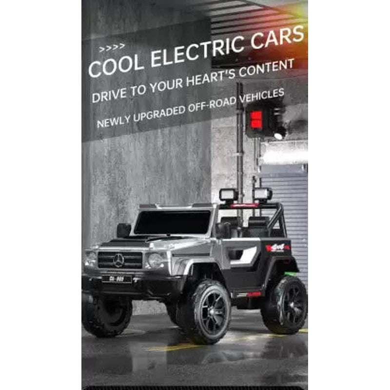 Battery Operated Ride-on | Mercedes 4x4 Big Size Electric Jeep for Kids | Silver | COD Not Available