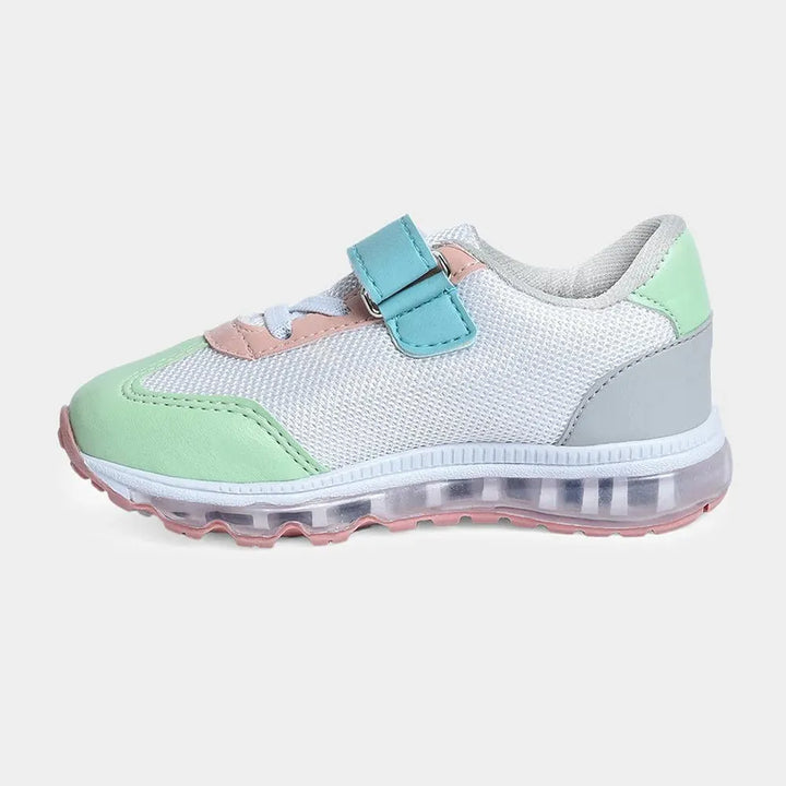 Mi Arcus Unisex Mesh & PU Leather Shoes - Velcro Strap, Elastic Laces & Patterned PVC Outsole