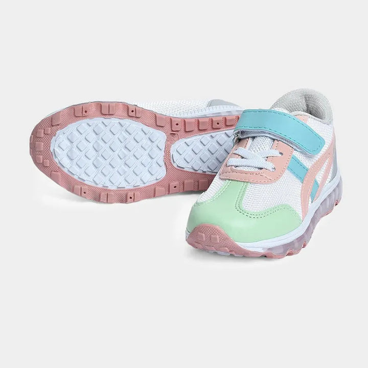 Mi Arcus Unisex Mesh & PU Leather Shoes - Velcro Strap, Elastic Laces & Patterned PVC Outsole