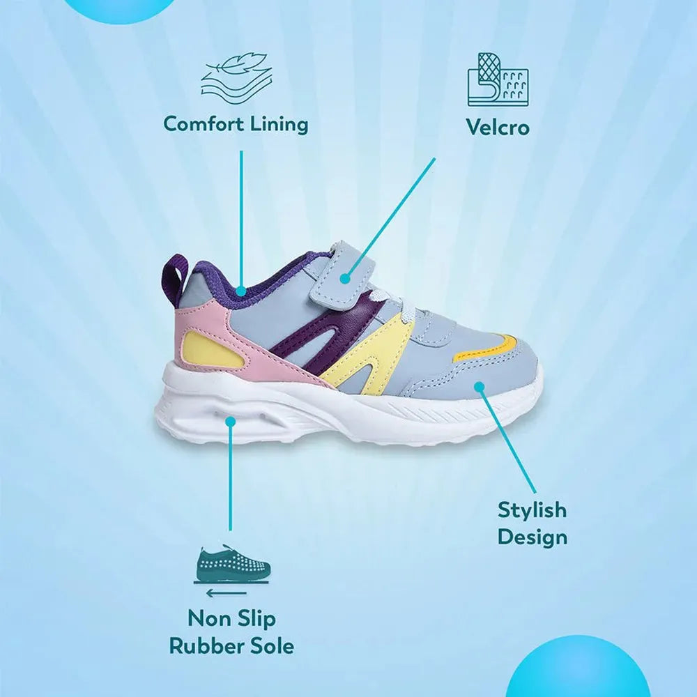 Mi Arcus PU Leather Shoes - Velcro Strap, Elastic Laces & Peva Sole