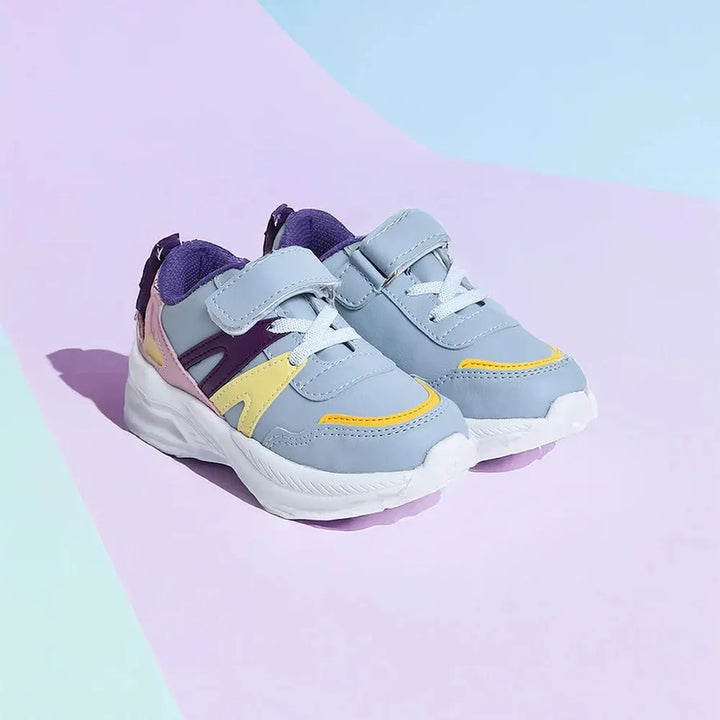 Mi Arcus PU Leather Shoes - Velcro Strap, Elastic Laces & Peva Sole