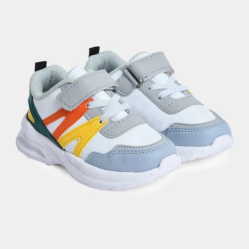 Mi Arcus Unisex PU Leather Shoes - Velcro Strap, Elastic Laces & Peva Sole