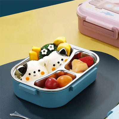 Blue Submarine Theme Compartment Steel Tiffin Lunch Box