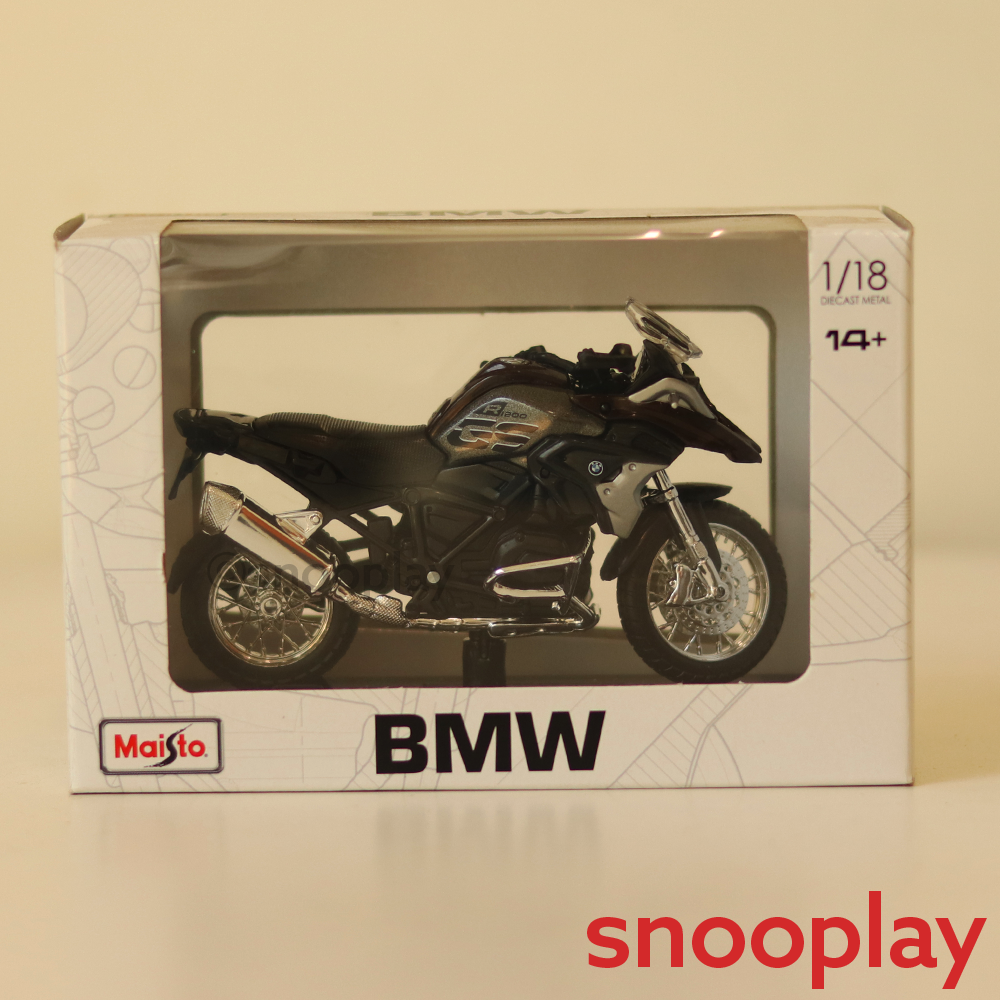 Original Licensed Diecast BMW R 1200 GS 2017 Toy Bike (1:18 Scale)