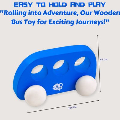Wooden Passenger Bus Vehicle Toy