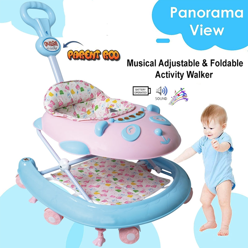 Bravo Musical Activity Walker (Pink and Blue)