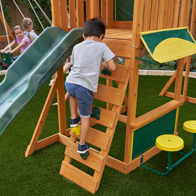 Brookridge Slides and Swing Wooden Playset (COD not Available)