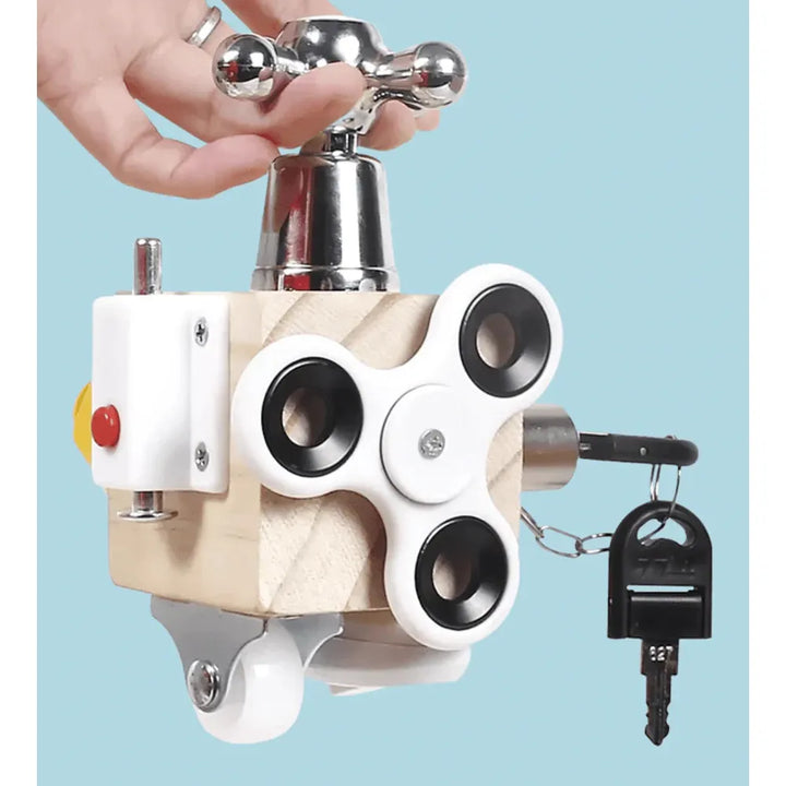 Kidology Busy Cube Wooden Activity Fidget Toy