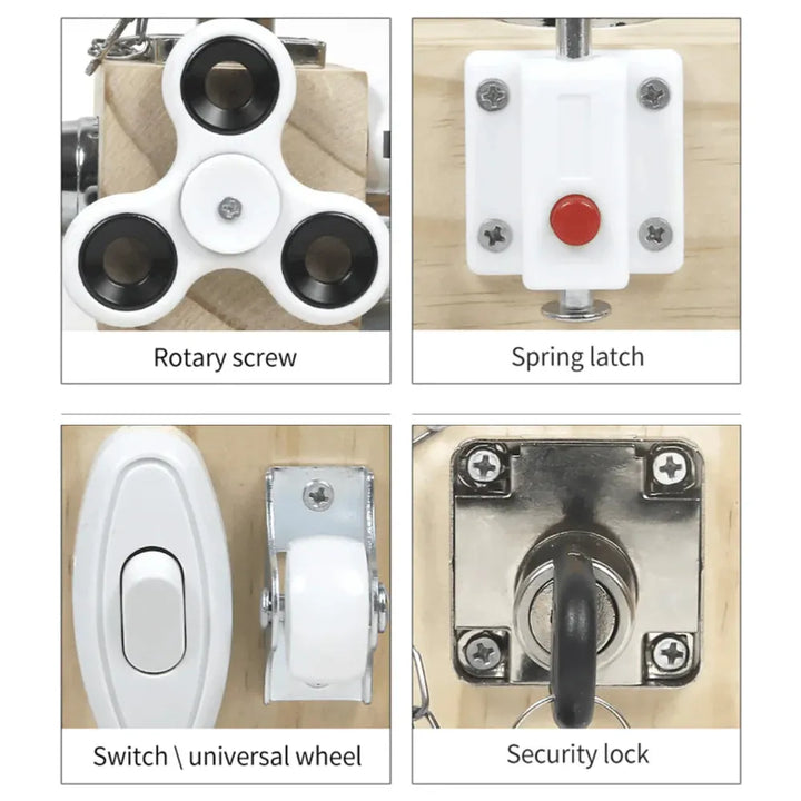 Kidology Busy Cube Wooden Activity Fidget Toy