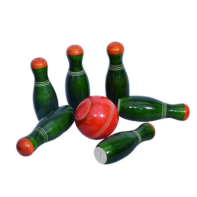 Small Wooden Bowling Set