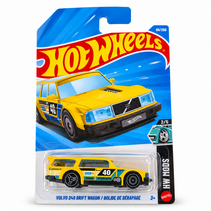 Set of 3 Hot wheels [HW 488] - Volvo 240 Drift Wagon/ Bolide De Derapage, '33 Ford Lo Boy, Armored/ Blinde Batmobile