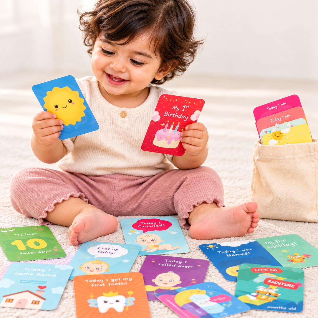 Beelittle Jungle Theme 24-Pack Milestone Cards Set