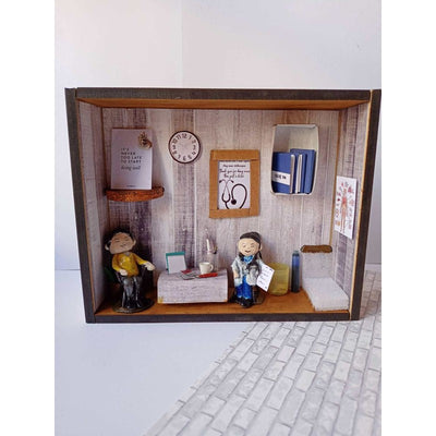 Customsied Doctor's Clinic Miniature Shadow Box Frame (COD Not Available)