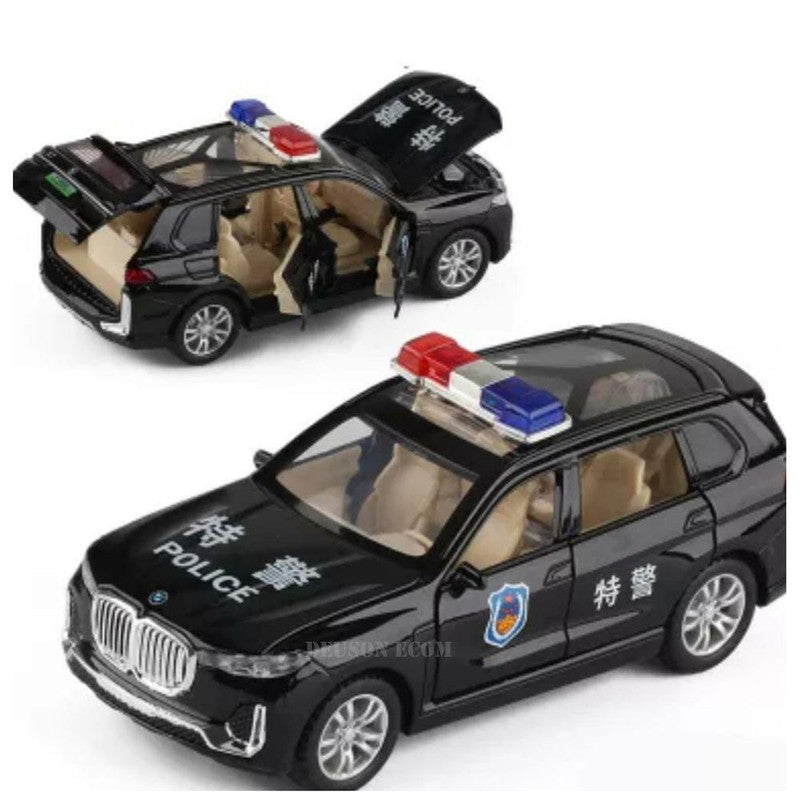 Resembling 1:32 Alloy Metal Pull Back Die-Cast Car Police (Multicolor)