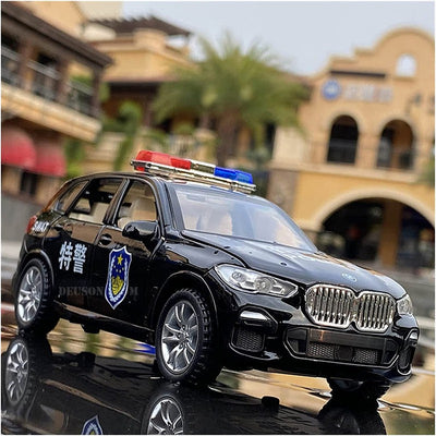 Resembling 1:32 Alloy Metal Pull Back Die-Cast Car Police (Multicolor)