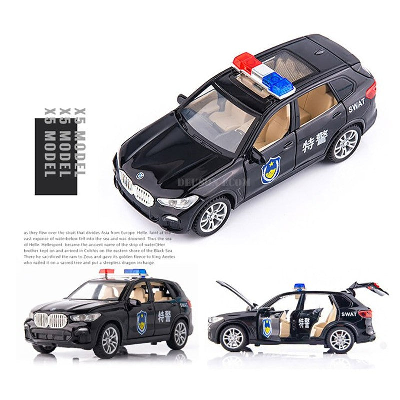 Resembling 1:32 Alloy Metal Pull Back Die-Cast Car Police (Multicolor)