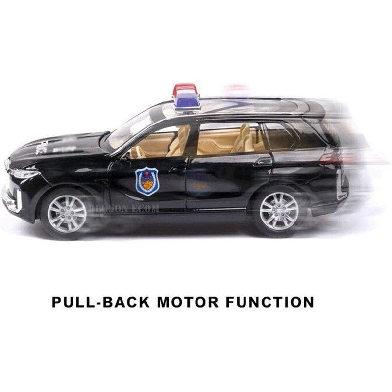 Resembling 1:32 Alloy Metal Pull Back Die-Cast Car Police (Multicolor)