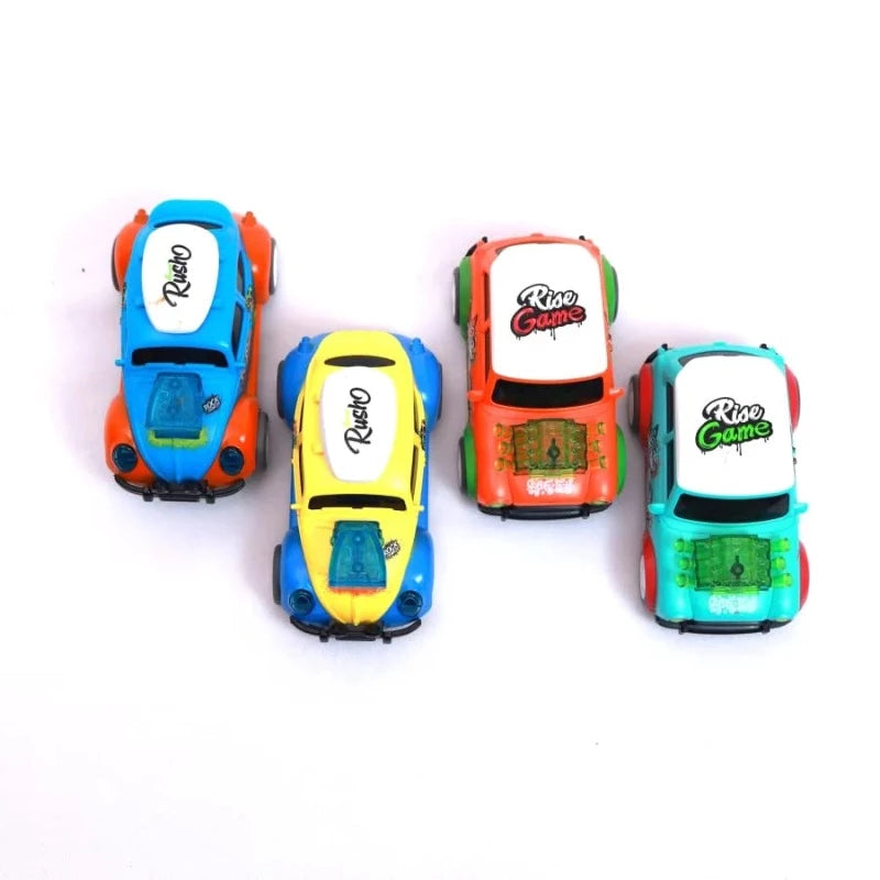 Dancing Car Push and Go Play Set Friction Powered Vehicles (Set of 4)