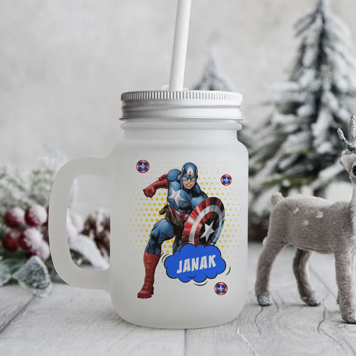 Personalised Frosted Mason Jar - (COD not Available)