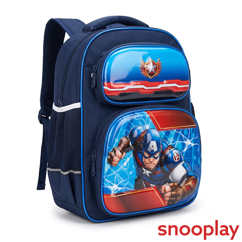 Cartoon Theme 3D Design Backpack for Kids - Blue