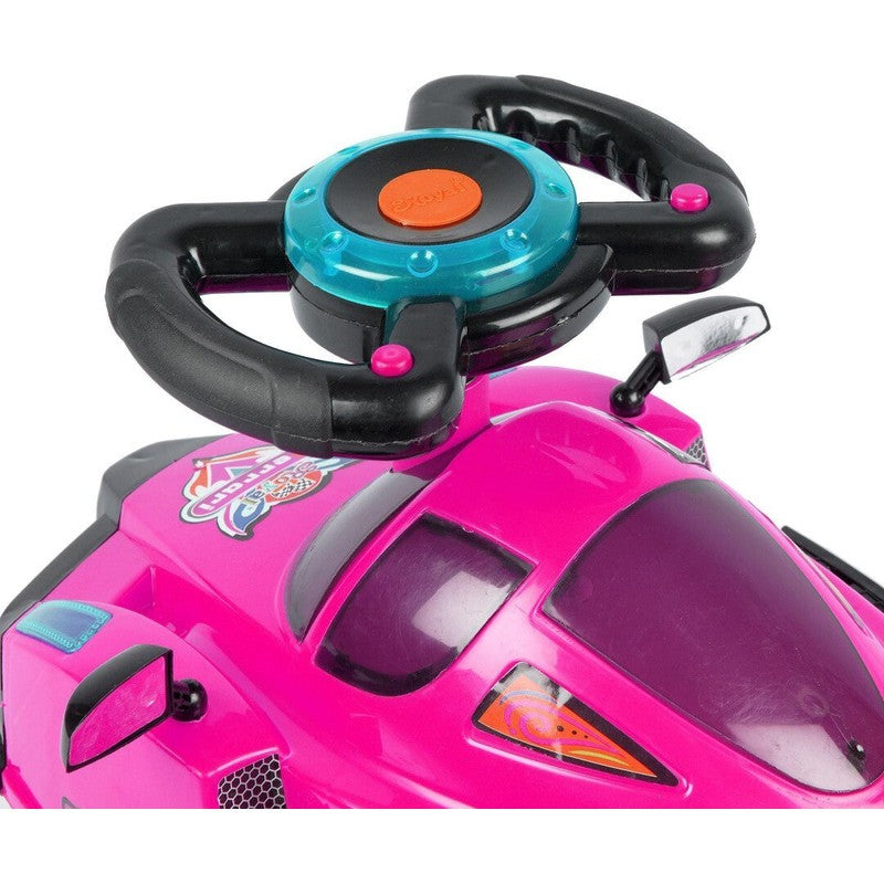 Push Ride on Car & Wagon with Music & Lights (Pink)