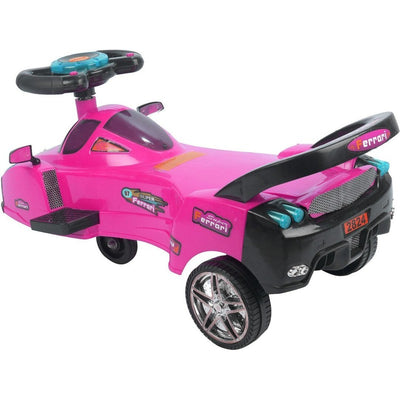 Push Ride on Car & Wagon with Music & Lights (Pink)