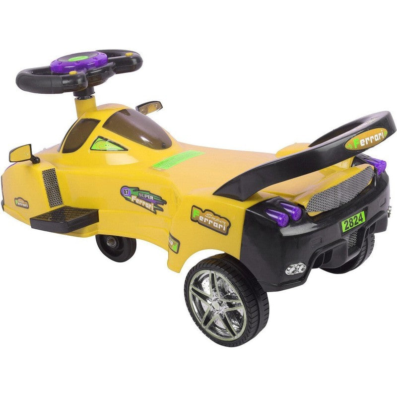 Push Ride on Car & Wagon with Music & Lights (Yellow)