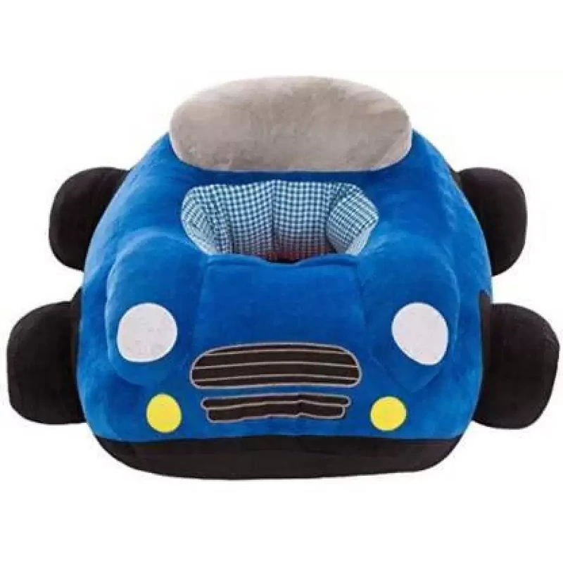 Velvet Car Sofa Chair with Tyres (Blue)