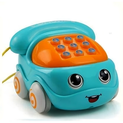 Friction Powered Musical Telephone Car Toy (Pack of 1) - Assorted Color