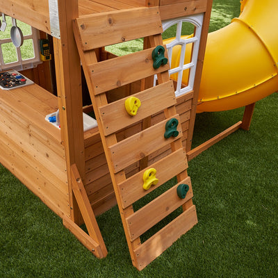 Castlewood Slides and Swings Wooden Playset (COD not Available)