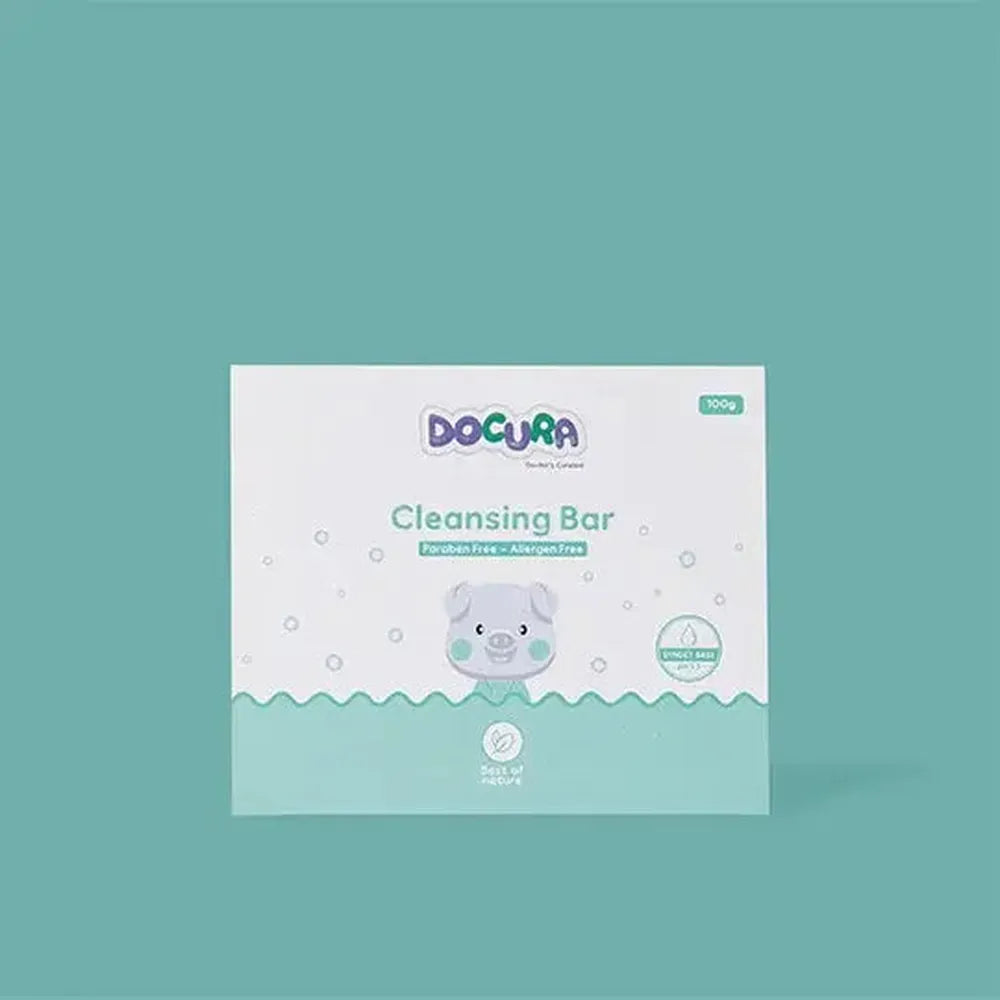 Docura Cleansing Bar - 100g | pH 5.5, Paraben Free + Allergen Free